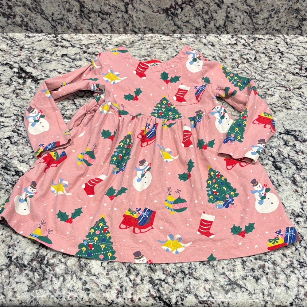 Boden Pink and Red Holiday Dress